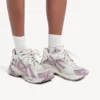 Glitter-Runner-sneakers til kvinder i hvid/lilla/lyserød
