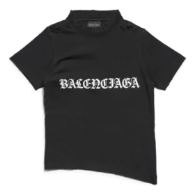 Gothic Type Shrunk T-shirt “Black White” 788246TQVJ51569
