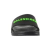 Gummi-sandaler “Black Fluo Green” 565826W1S811030