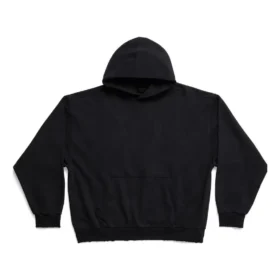 Hættetrøje i medium pasform “Black Faded” 742603TOVF39034