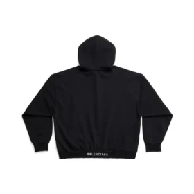Hættetrøje i medium pasform “Black Faded” 742603TOVF39034
