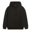 Hættetrøje med logo, medium pasform “Washed Black” 600583TLVB81146