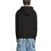 Hættetrøje med logo, medium pasform “Washed Black” 600583TLVB81146