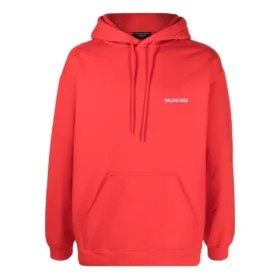 Hættetrøje med logo på ryggen, regular fit “Bright Red” 600583TMVF53168 Hættetrøje med logo på ryggen, regular fit “Bright Red” 600583TMVF53168