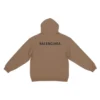 Hættetrøje med logo på ryggen, regular fit “Brown” 600583TMVF57761