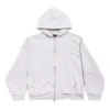 Hættetrøje med lynlås bagpå, regular fit “Dirty White baby-pink” 803264TSVP12420