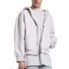 Hættetrøje med lynlås bagpå, regular fit “Dirty White baby-pink” 803264TSVP12420