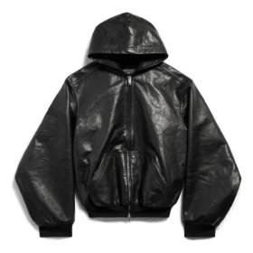 Hættetrøje med lynlås og foring, Large Fit “Black” 790311TQS141000