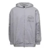 Hættetrøje med lynlås og print, small fit “Grey” 744454TOVN41167