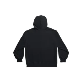 Hættetrøje med lynlås og udvendig løkke, small fit, “Black Faded” 744454TOVF51055