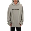 Hættetrøje med sløret logo i distressed-look “Grey” 661711TKVD68174