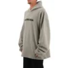 Hættetrøje med sløret logo i distressed-look “Grey” 661711TKVD68174