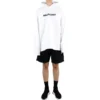 Hættetrøje med sløret logo i distressed-look “Hvid” 661711TKVD69040