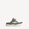 Hamptons-denim-mules til kvinder i blå/offwhite