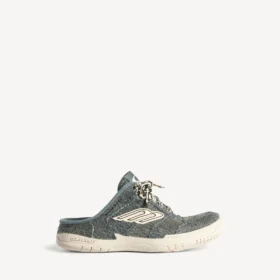 Hamptons-denim-mules til kvinder i blå/offwhite
