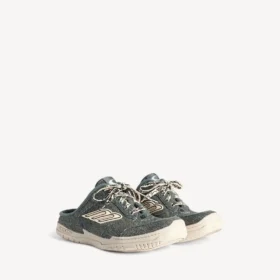 Hamptons-denim-mules til kvinder i blå/offwhite