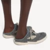 Hamptons-denim-mules til kvinder i blå/offwhite