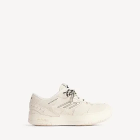 Hamptons-platform-Sneakers i ruskind til kvinder i beige/sort