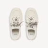 Hamptons-platform-Sneakers i ruskind til kvinder i beige/sort