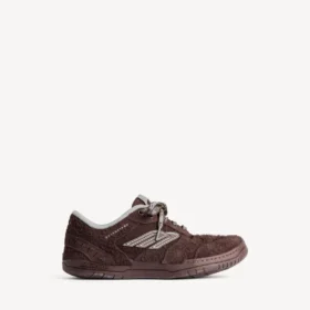 Hamptons-sneaker i ruskind til mænd i mørkebrun/grå Hamptons-sneaker i ruskind til mænd i mørkebrun/grå