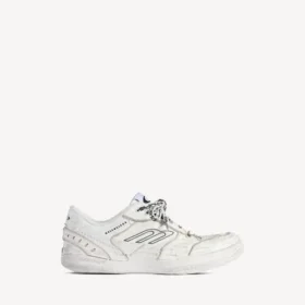 Hamptons-sneaker til kvinder i hvid med medium slidt look