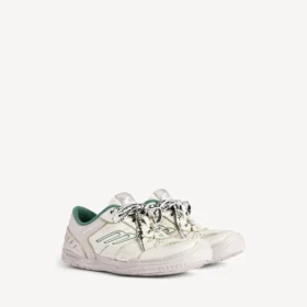 Hamptons-sneaker til mænd i medium slidt look i beige/grøn Hamptons-sneaker til mænd i medium slidt look i beige/grøn