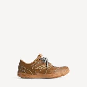Hamptons-sneaker til mænd i medium slidt look i kamel Hamptons-sneaker til mænd i medium slidt look i kamel