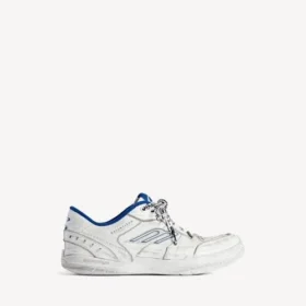 Hamptons-sneaker til mænd i slidt look i hvid/mørkeblå/grå