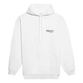 Herre Balenciaga Political Campaign Logo Hvid 600583TIV539040