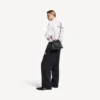 Herre-shopper med støvpose, crossbody-taske, medium, i sort Herre-shopper med støvpose, crossbody-taske, medium, i sort