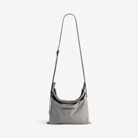 Herre-shopper med støvpose og crossbody-taske, medium, i Balenciaga-grå