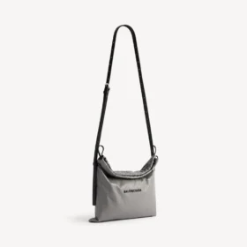 Herre-shopper med støvpose og crossbody-taske, medium, i Balenciaga-grå