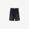 Herre-shorts i denim med presset finish i sort