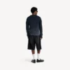 Herre-shorts i denim med presset finish i sort
