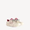 Herre-sneaker i Hamptons-modellen, medium slidt, i offwhite/rød