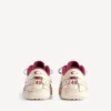 Herre-sneaker i Hamptons-modellen, medium slidt, i offwhite/rød