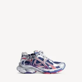 Herre-Sneakers med farveovergang i marineblå/rød/grå