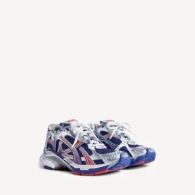 Herre-Sneakers med farveovergang i marineblå/rød/grå