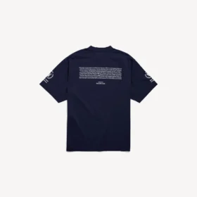 Herre-T-shirt i navy med WFP-motiv og medium pasform