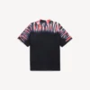 Herre-T-shirt i sort med ekstrem tie-dye-effekt og medium pasform