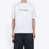 Herre-T-shirt med Balenciaga-logo, behagelig, kortærmet, hvid 612966TIV549040