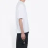 Herre-T-shirt med Balenciaga-logo, behagelig, kortærmet, hvid 612966TIV549040