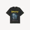 Herre-T-shirt “The Address” i medium pasform i vasket sort