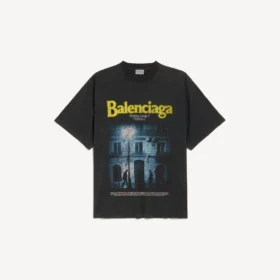 Herre-T-shirt “The Address” i medium pasform i vasket sort