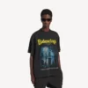 Herre-T-shirt “The Address” i medium pasform i vasket sort