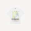 Herre-T-shirt “The Window” i medium pasform, hvid