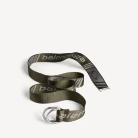 Herrebælte med D-ring i khaki/grå