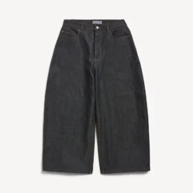 Herrejeans med buede ben i rå indigo