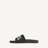 Herresandaler til poolen i sort/hvid Herresandaler til poolen i sort/hvid