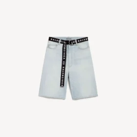 Herreshorts med bælte i lyseblå
